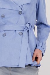 Veste bleu clair à l'aspect suède de Liberty Island pour Femmes