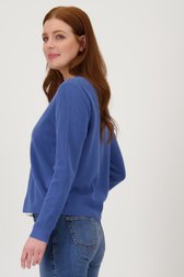 Veste bleu côtelé sans boutons de Liberty Loving nature pour Femmes