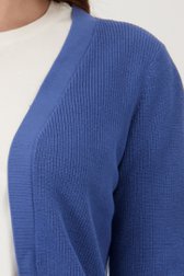 Veste bleu côtelé sans boutons de Liberty Loving nature pour Femmes