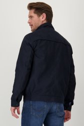 Veste bleu foncé en faux-daim de Dansaert Blue pour Hommes