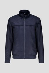 Veste bleu foncé en faux-daim de Dansaert Blue pour Hommes