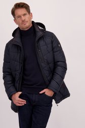 Le devant de Veste bleu foncé matelassée avec capuche de Gate One pour Hommes