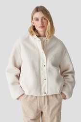 Le devant de Veste bombardier beige - réversible de Opus pour Femmes