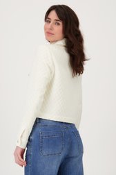 Veste bouclé écrue de Geisha pour Femmes