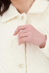 Veste bouclé écrue de Geisha pour Femmes