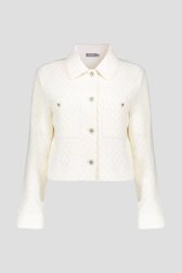 Veste bouclé écrue de Geisha pour Femmes