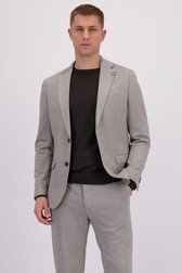 Le devant de Veste de costume chiné gris-beige  de Benvenuto pour Hommes