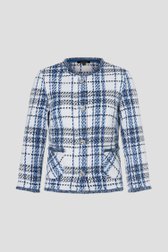 Veste en bouclé blanc avec motif à carreaux	 de More & More pour Femmes
