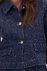 Détail de Veste en bouclé bleu foncé de JDY pour Femmes
