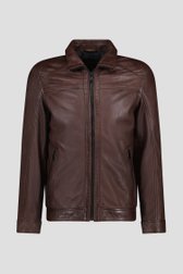 Veste en cuir marron de e5 pour Hommes