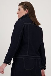 Veste en jean bleu foncé de Only Carmakoma pour Femmes