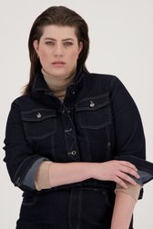 Veste en jean bleu foncé de Only Carmakoma pour Femmes