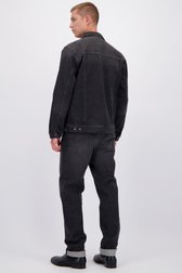Le dos de Veste en jean noire de Liberty Island Denim pour Hommes