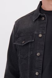 Détail de Veste en jean noire de Liberty Island Denim pour Hommes