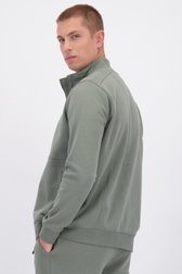 Le dos de Veste gris-vert zippée de Liberty Island pour Hommes