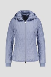 Veste matelassée bleu-gris avec capuche de Barbara Lebek pour Femmes