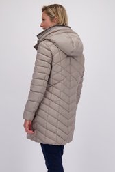 Le dos de Veste matelassée mi-longue marron clair de Barbara Lebek pour Femmes