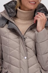 Détail de Veste matelassée mi-longue marron clair de Barbara Lebek pour Femmes