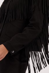 Détail de Veste noire à franges de Louise pour Femmes