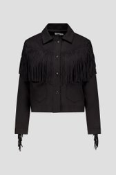 Photo produit 1 de Veste noire à franges de Louise pour Femmes