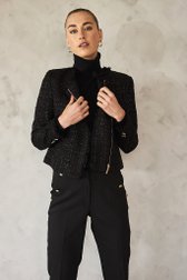 Veste noire en bouclé brillant de D'Auvry pour Femmes