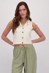 Le devant de Veste sans manches beige clair de JDY pour Femmes