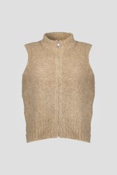 Photo produit 1 de Veste sans manches beige en teddy de Geisha pour Femmes