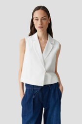 Veste sans manches blanche de Opus pour Femmes