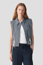 Veste sans manches bleue à motif rayé de Opus pour Femmes