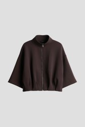 Photo produit 1 de Veste sweat marron à manches 3/4 de Opus pour Femmes
