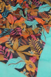 Vierkant sjaaltje met kleurrijke bloemenprint van Liberty Island voor Dames