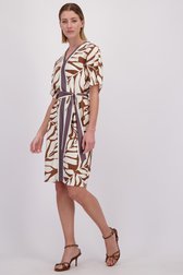 Video van Bruin kleedje met ecru bladerprint door D'Auvry voor Dames