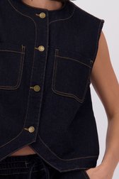 Détail de Waistcoat en denim bleu foncé de JDY pour Femmes