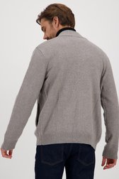 Warme grijze cardigan met rits van Dansaert Blue voor Heren