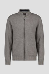 Warme grijze cardigan met rits van Dansaert Blue voor Heren