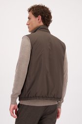 Achterkant van Waterafstotende beige bodywarmer door Upper East voor Heren