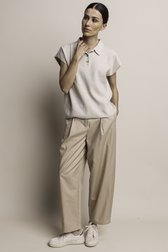 Extra foto 5 van Wijde beige broek - Barrel fit door LŌVING voor Dames