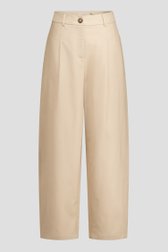 Productfoto 1 van Wijde beige broek - Barrel fit door LŌVING voor Dames