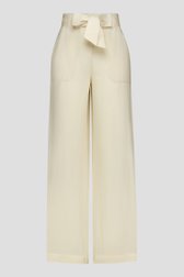 Wijde beige broek in linnen van Liberty Loving nature voor Dames