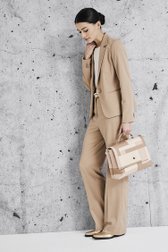 Wijde beige broek van Liberty Island voor Dames