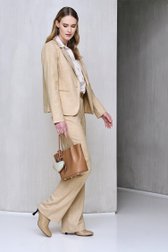 Wijde beige broek van Liberty Island voor Dames