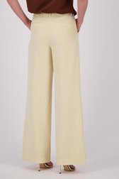 Wijde beige broek met glitterstreep van D'Auvry voor Dames
