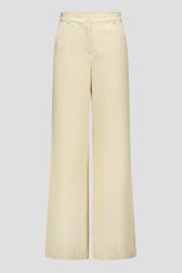 Wijde beige broek met glitterstreep van D'Auvry voor Dames