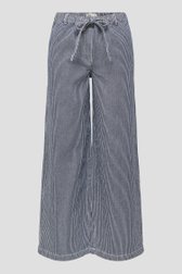Productfoto 1 van Wijde blauw-wit gestreepte broek met jeans look door JDY voor Dames