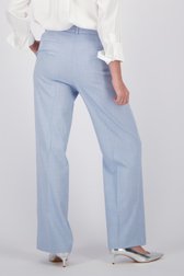 Wijde blauwe broek met gemêleerde look van More & More voor Dames
