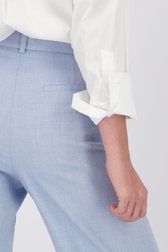 Wijde blauwe broek met gemêleerde look van More & More voor Dames