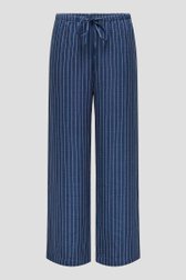Wijde blauwe broek met wit gestreept motief van JDY voor Dames