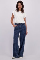Voorkant van Wijde blauwe jeans door Louise voor Dames