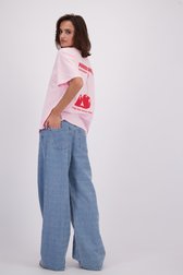 Achterkant van Wijde blauwe jeans met structuur door JDY voor Dames