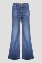 Productfoto 1 van Wijde blauwe jeans met verwassen effect door Geisha voor Dames